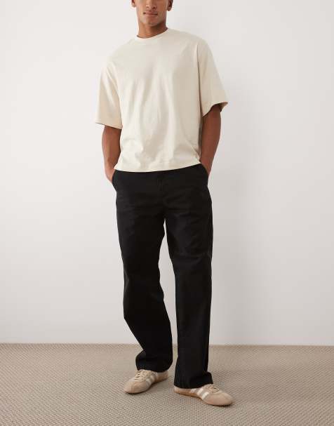 Jack & Jones - Alex - Pantaloni da lavoro ampi neri con logo applicato - view 1