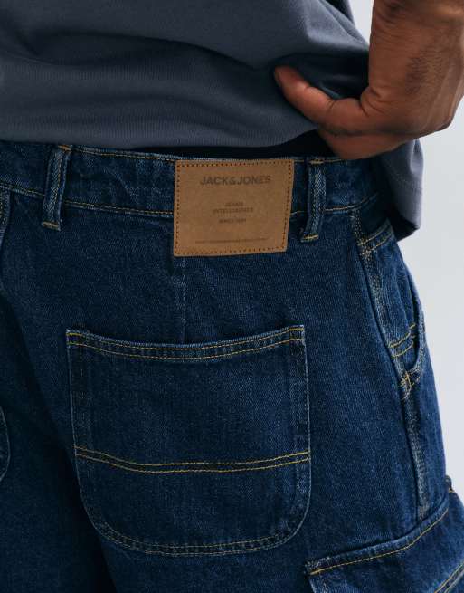 Jack & Jones Alex short cargo baggy en denim bleu clair, 5 de 5