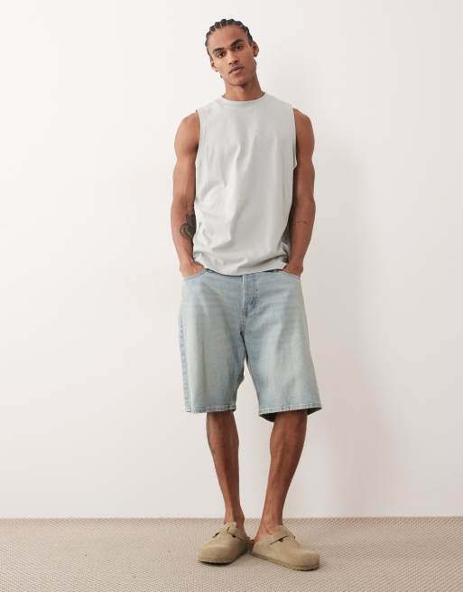 Jack & Jones - Alex - Short en jean coupe baggy - Bleu clair teinté, 2 de 5
