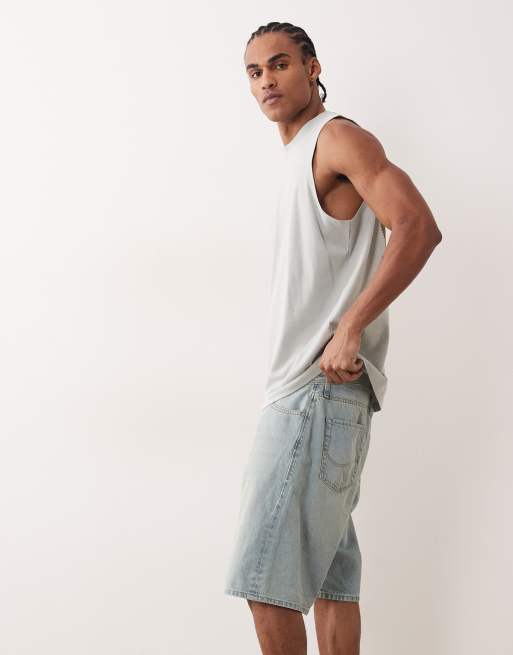 Jack & Jones - Alex - Short en jean coupe baggy - Bleu clair teinté, 3 de 5