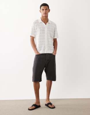 Jack & Jones - Alex - Short en jean coupe baggy - Noir délavé