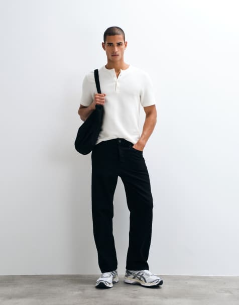 Jack & Jones – Alex – Svarta baggy jeans - view 1