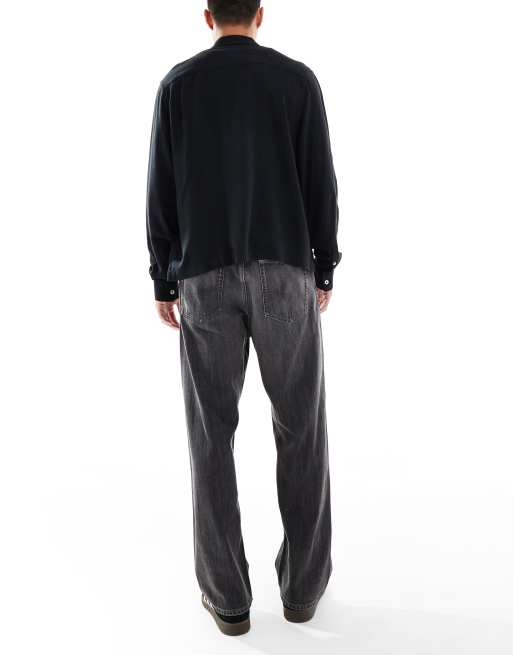 Jack & Jones – Alex – Svarta, tvättade, baggy jeans, 3 av 5