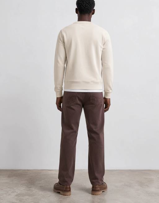 Jack & Jones Alex twill worker pants in washed brown, 7 of 10