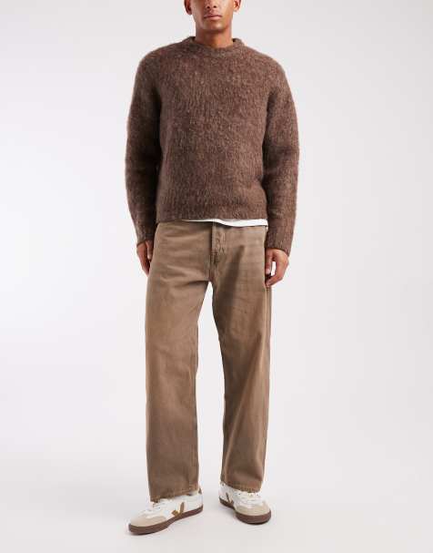 Jack & Jones – Alex – Weite Jeans in brauner Vintage-Waschung - view 1