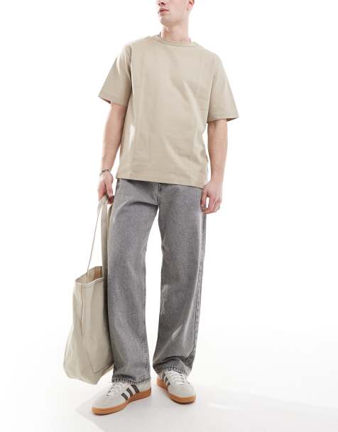 Jack & Jones – Alex – Weite Jeans in grauer Waschung - view 1