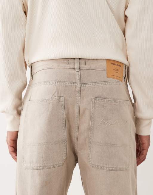Jack & Jones – Alex – Weite Jeans in Hellgrau mit Taschendetail, 5 von 5