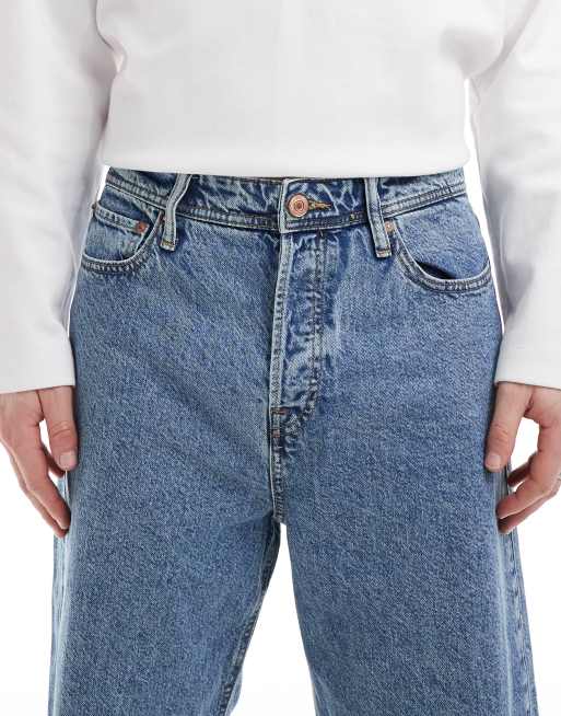Jack & Jones – Alex – Weite Jeans in mittelblauer Waschung, 4 von 5