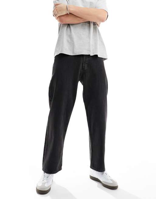 Jack & Jones – Alex – Weite Jeans in Schwarz, 3 von 5