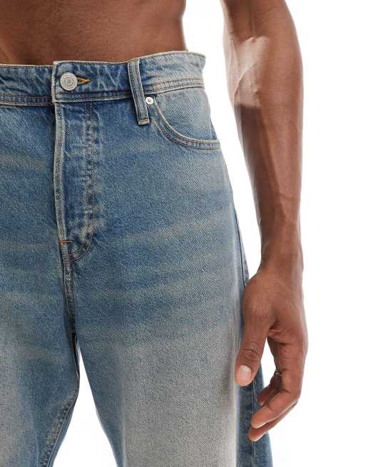 Jack & Jones – Alex – Weite Jeans-Jorts mit Vintage-Waschung in Blau, 5 von 5