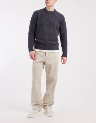 Alex - Weite Jeans mit Acid-Waschung in Beige-Weiß Weiß W36 L32