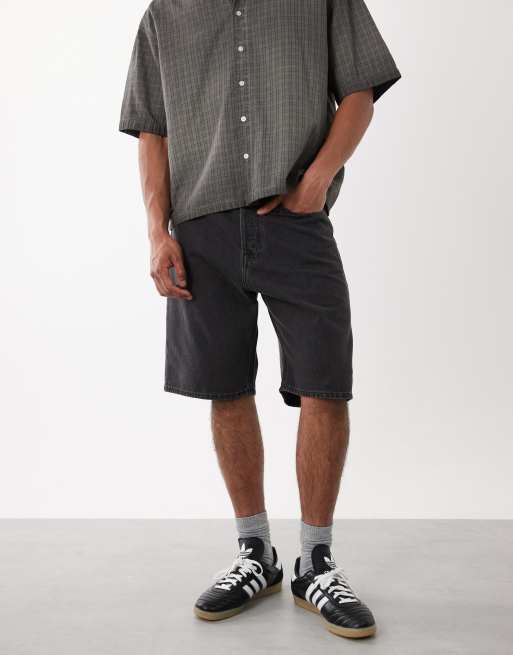 Jack & Jones – Alex – Weite Jeans-Shorts in Schwarz, 3 von 5