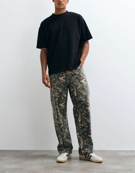 Jack & Jones Alex Worker-Hose mit Blatt-Tarnmuster - view 1