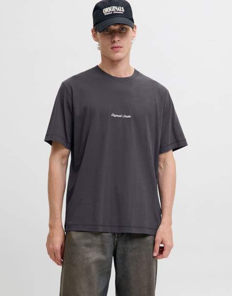 Jack & Jones - Asfaltgrå T-shirt - view 1