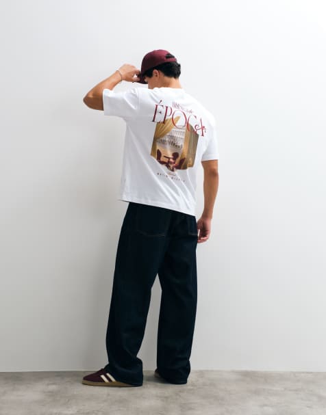 Jack & Jones - Atelier - T-shirt imprimé au dos - Crème - view 1