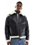 [Jack & Jones] Jack & Jones aviator jacket in black M Black
