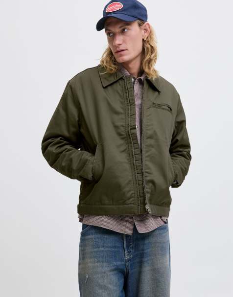 Jack & Jones Aviator jacket in olive night - view 1