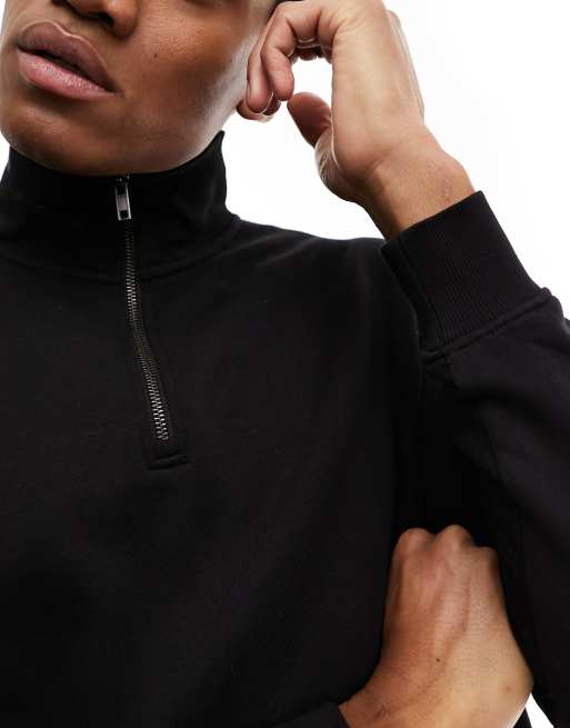 Jack & Jones – Avslappnad sweatshirt med kort dragkedja vid halsen, 4 av 4