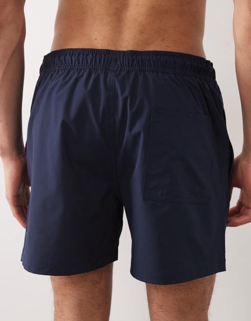 Jack & Jones – Badeshorts in Marineblau mit Logo, 4 von 5