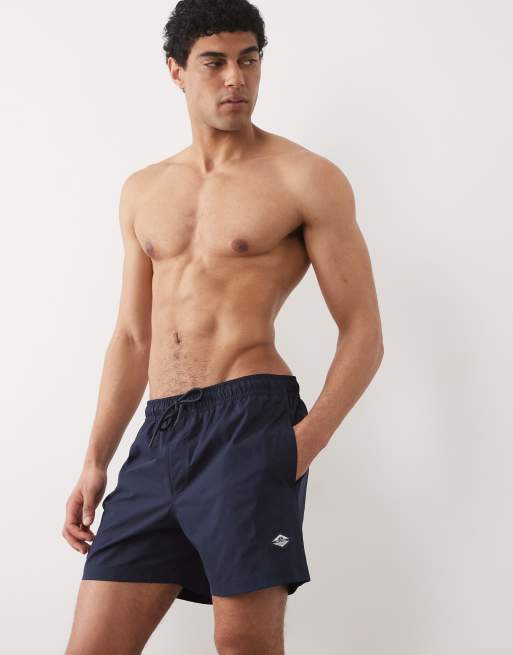 Jack & Jones – Badeshorts in Marineblau mit Logo, 5 von 5