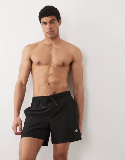Jack & Jones – Badeshorts in Schwarz mit Logo - view 1