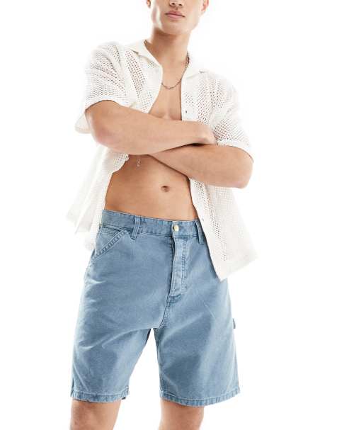 Jack & Jones - Baggy denim short met timmermansmodel in blauw - view 1