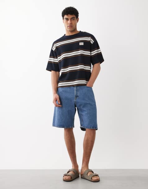 Jack & Jones baggy denim shorts in light blue - view 1