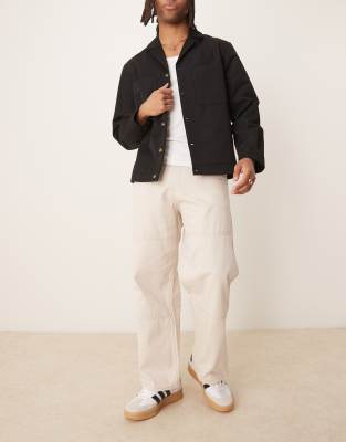 Jack & Jones Baggy Fit Carpenter Pants In Neutral