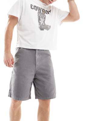 Jack & Jones Baggy Fit Carpenter Shorts In Gray