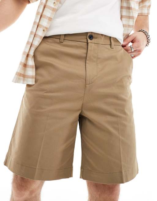 Jack Jones baggy fit chino shorts in tan