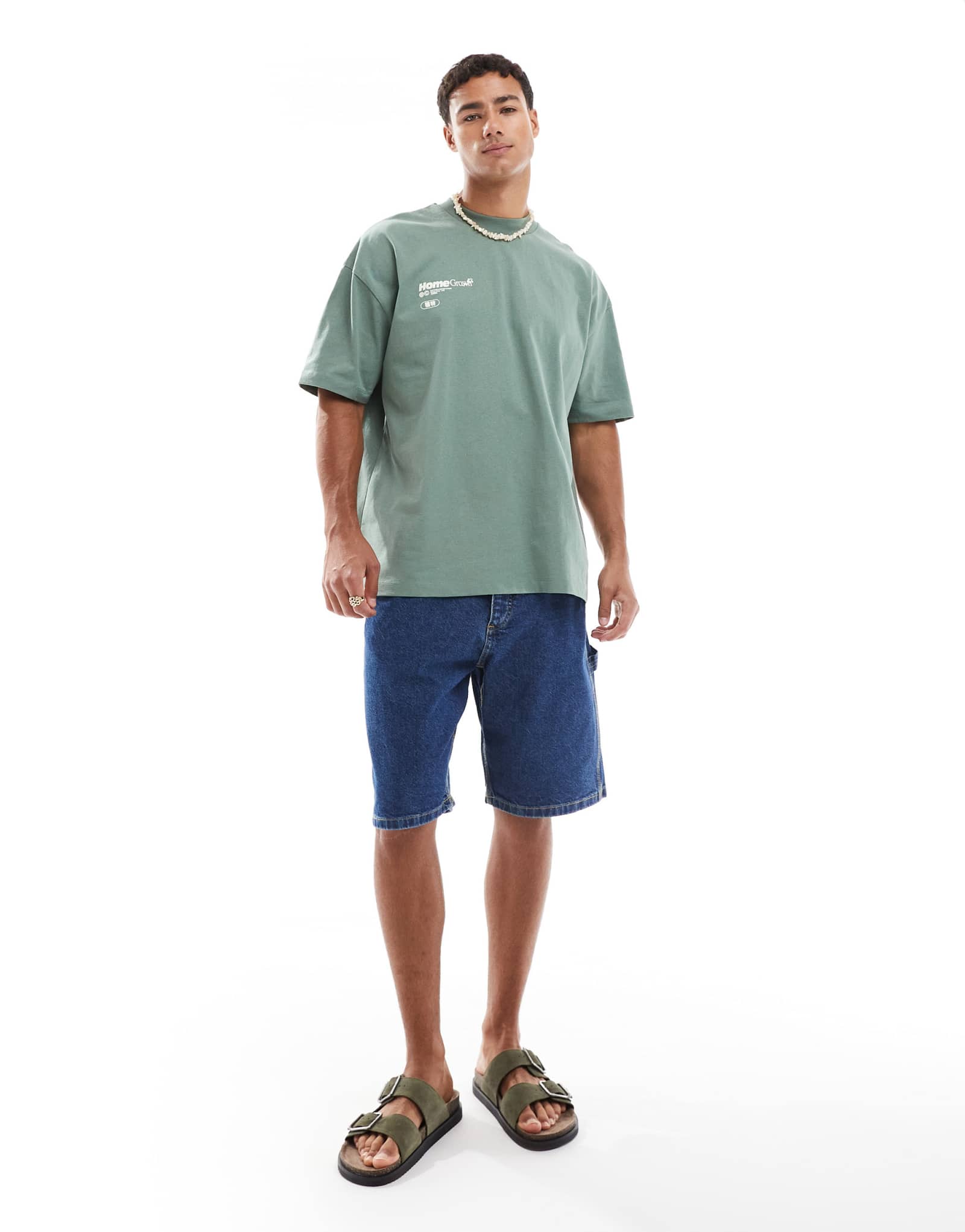 Джинсовые шорты carpenter от Jack &Jones мешковатого покроя, темно-синего цвета