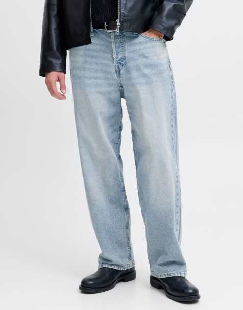 Jack & Jones Baggy fit jeans in blue denim