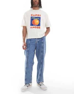 Jack & Jones Baggy Fit Jeans With Seam Detail