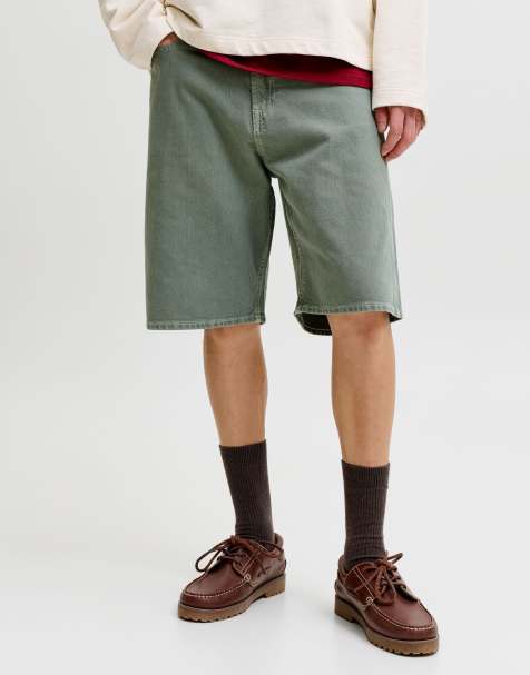 Jack & Jones Baggy fit shorts in duck green - view 1