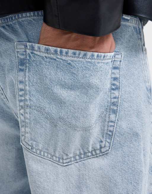 Jack & Jones - Baggy jeans in blauw denim, 4 van 7