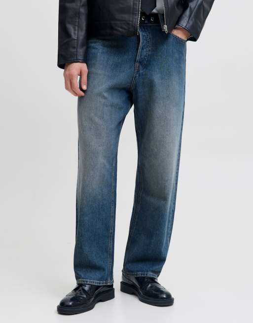 Jack & Jones - Baggy jeans in blauw denim, 2 van 5