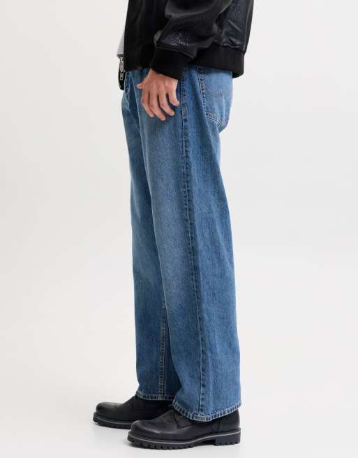 Jack & Jones - Baggy jeans in blauw denim, 5 van 7