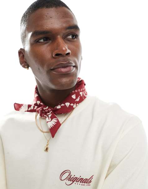 Jack & Jones – Bandana mit Print in Rot - view 1