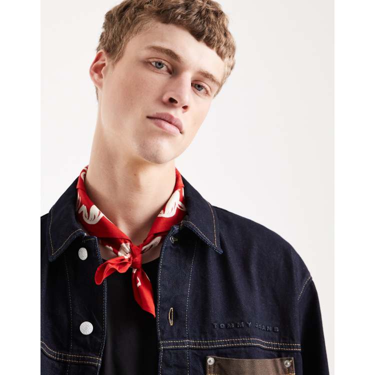Jack & Jones bandana print scarf in red