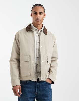 Jack & Jones Barn Jacket In Neutral