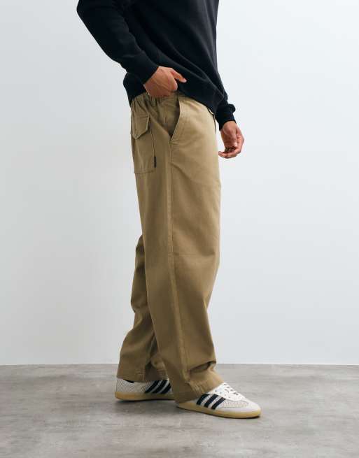 Jack & Jones barrel fit chino trousers in beige, 2 of 5