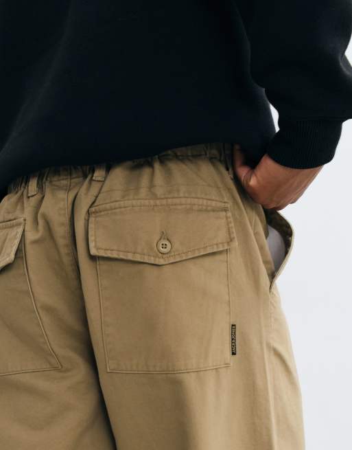 Jack & Jones barrel fit chino trousers in beige, 3 of 5