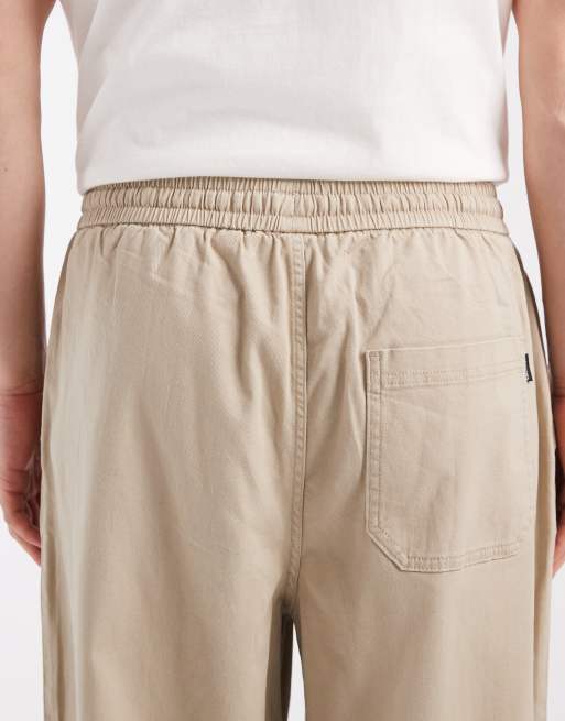 Jack & Jones barrel fit drawstring chino in beige, 4 of 5