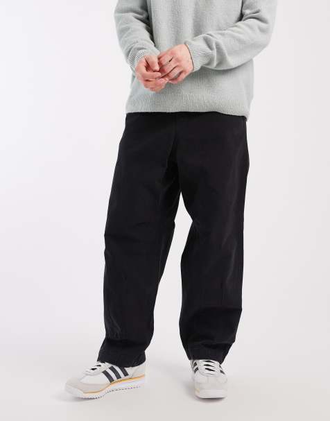 Jack & Jones barrel fit chino trousers in black