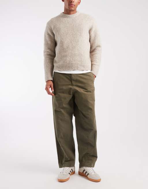 Jack & Jones barrel fit trouser in olive, 2 of 5