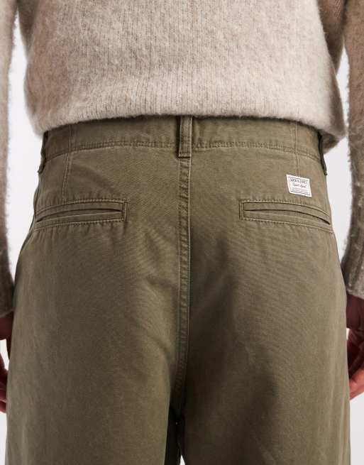 Jack & Jones barrel fit trouser in olive, 4 of 5