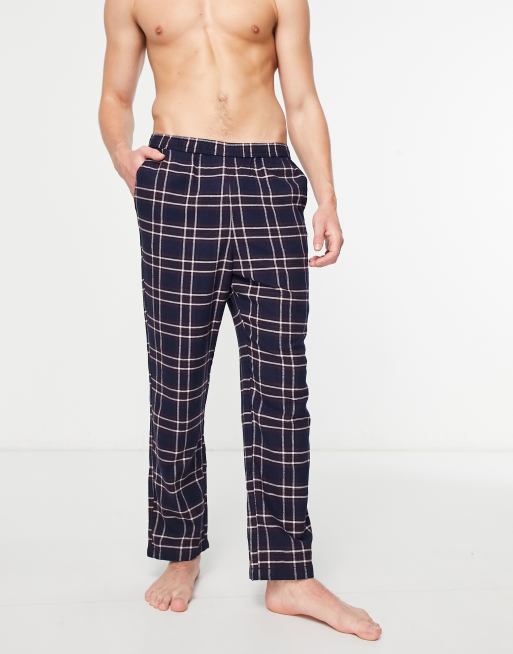 Jack & Jones - Bas de pyjama en flanelle à carreaux - Bleu marine/bordeaux , 3 de 4