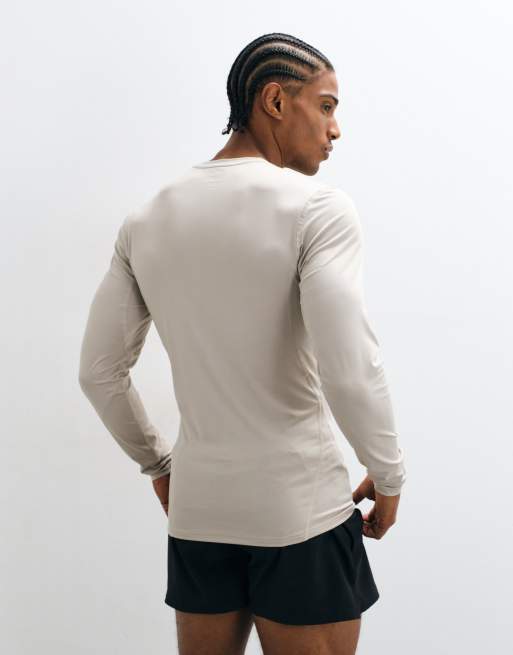 Jack & Jones base layer sportiva a maniche lunghe in jersey, bianco sporco, 5 di 5