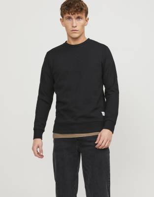 Felpa Jack & Jones 12181903 Crew Neck-Black Uomo Nero Piccolo - Immagine 5