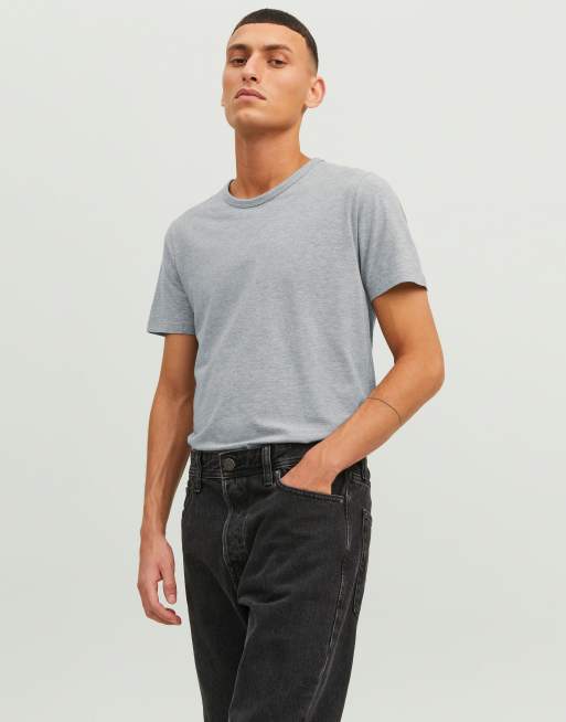 Jack & Jones – Basic-T-Shirt in Grau
